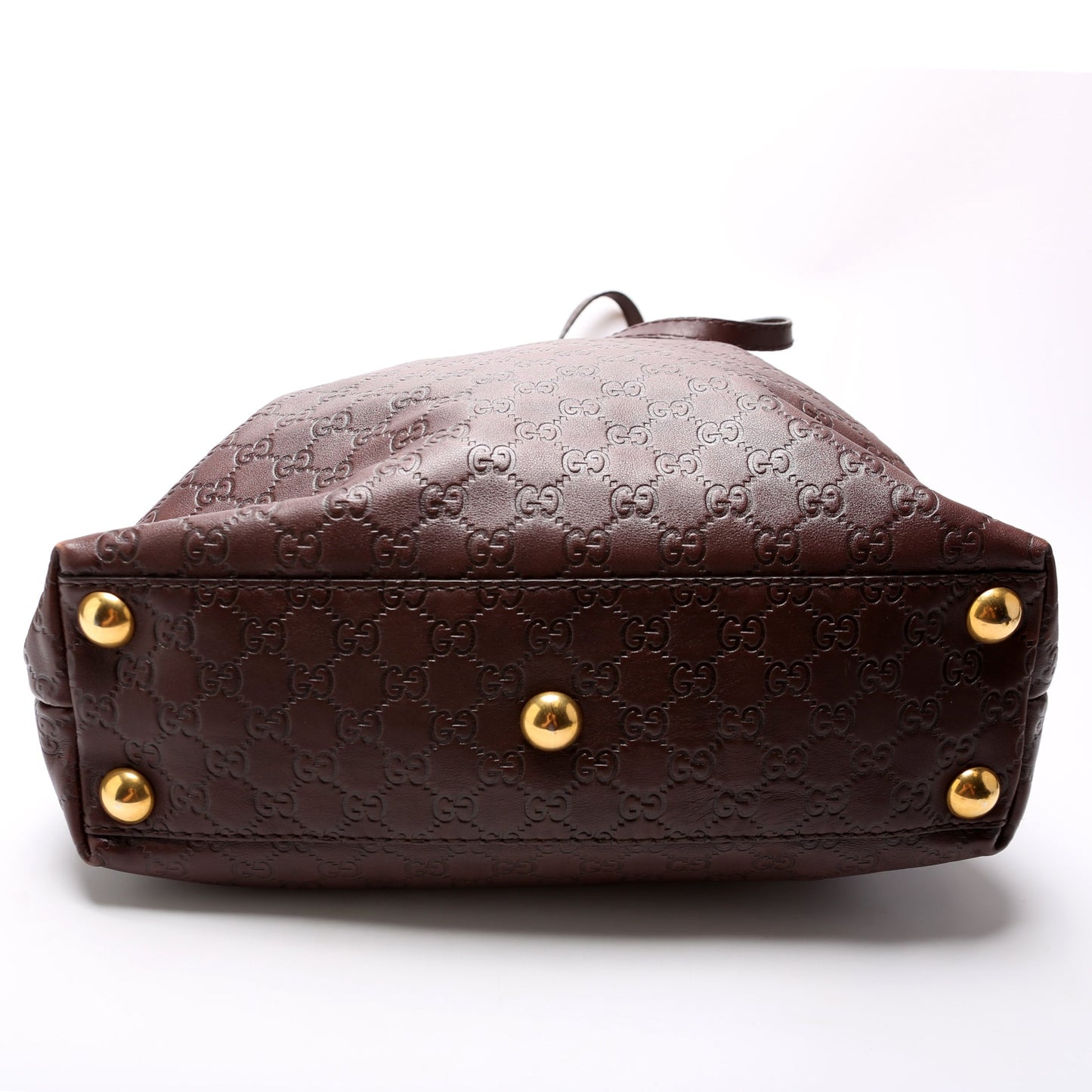 Gucci 208940 Leather Large Babouska Vertical Shopping Tote Bag