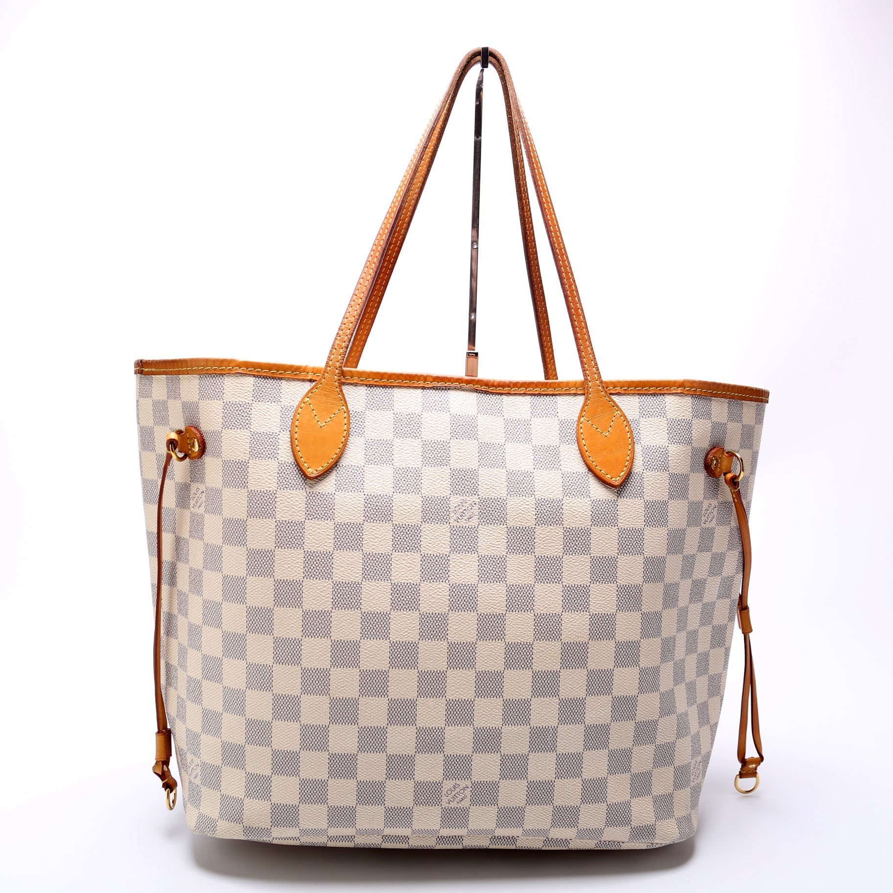 Louis Vuitton Neverfull W/ Wallet MM Damer Azur