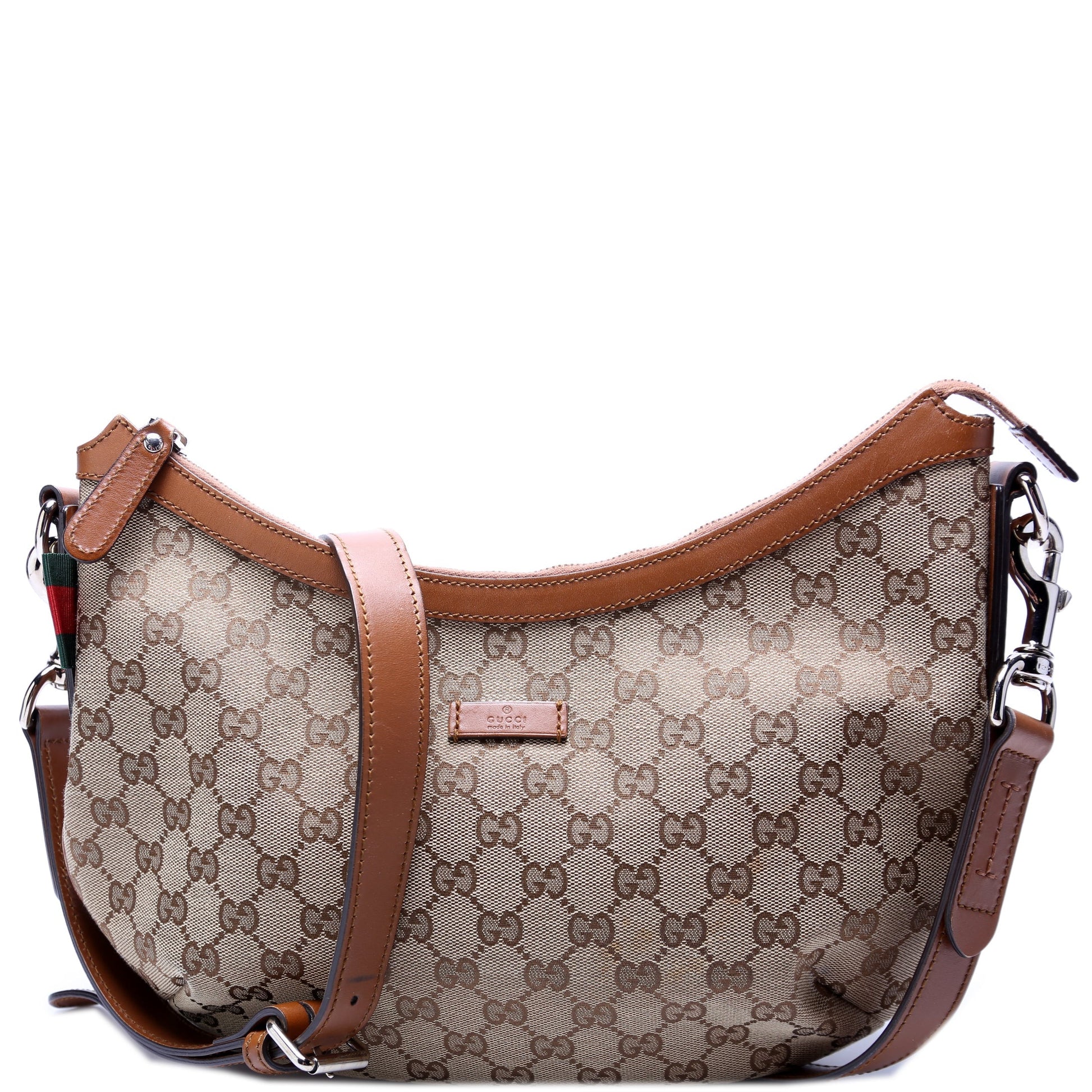 Gucci 353399 GG Canvas Half Moon Bag