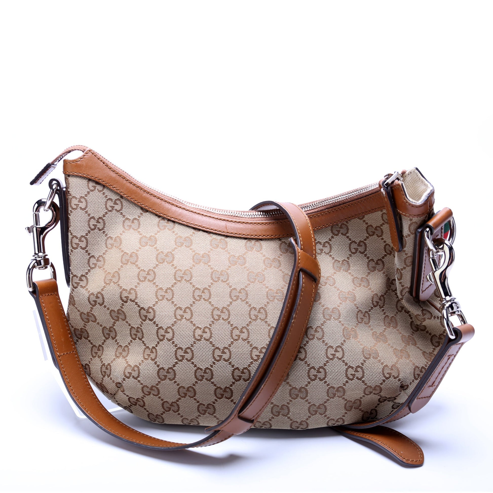 Gucci 353399 GG Canvas Half Moon Bag