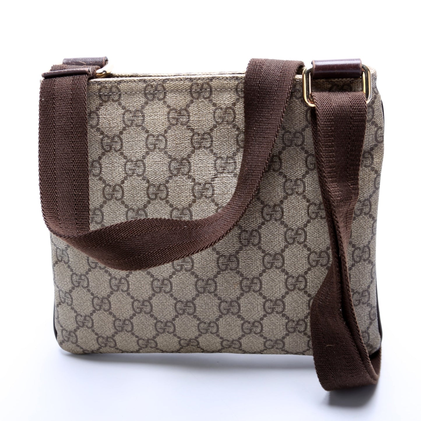 Gucci 201538 GG Supreme Flat Messenger Bag