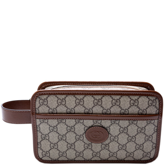 Gucci Leather Canvas Shoulder Bag