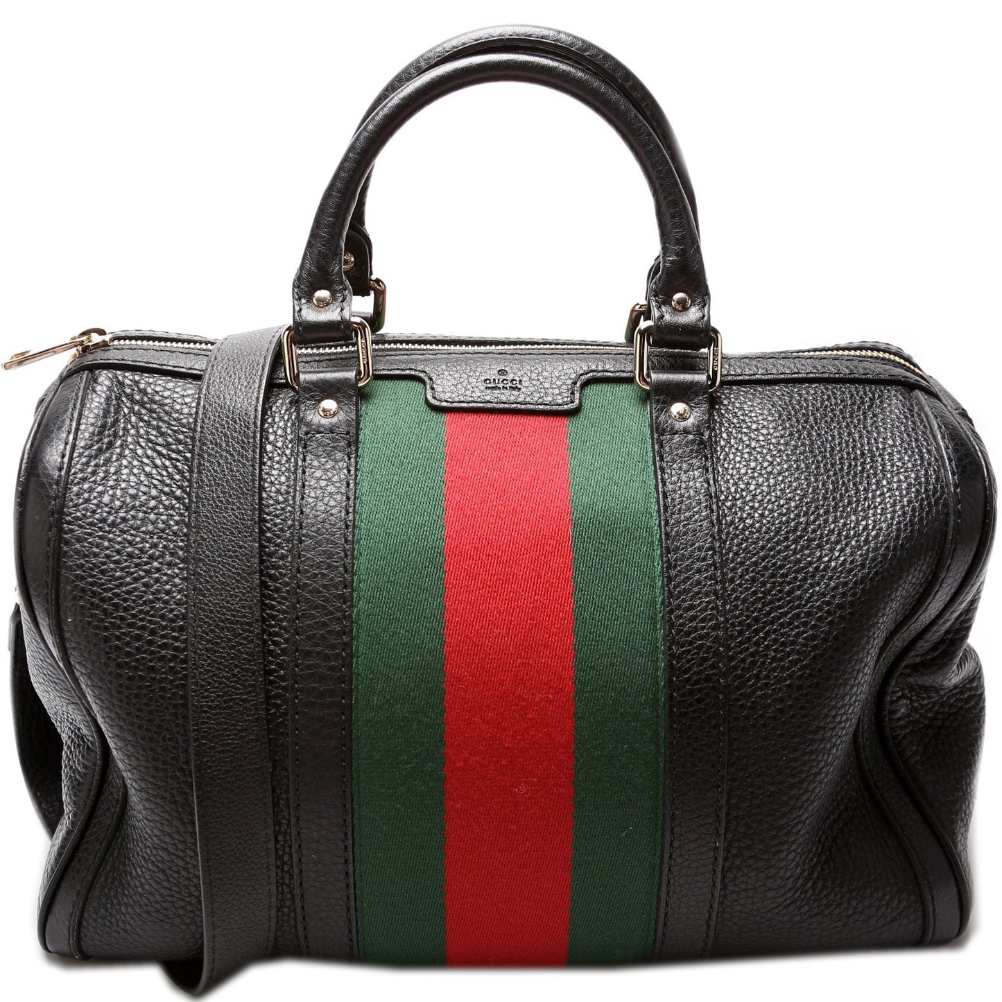 Gucci 247205 Boston Web Leather Bag