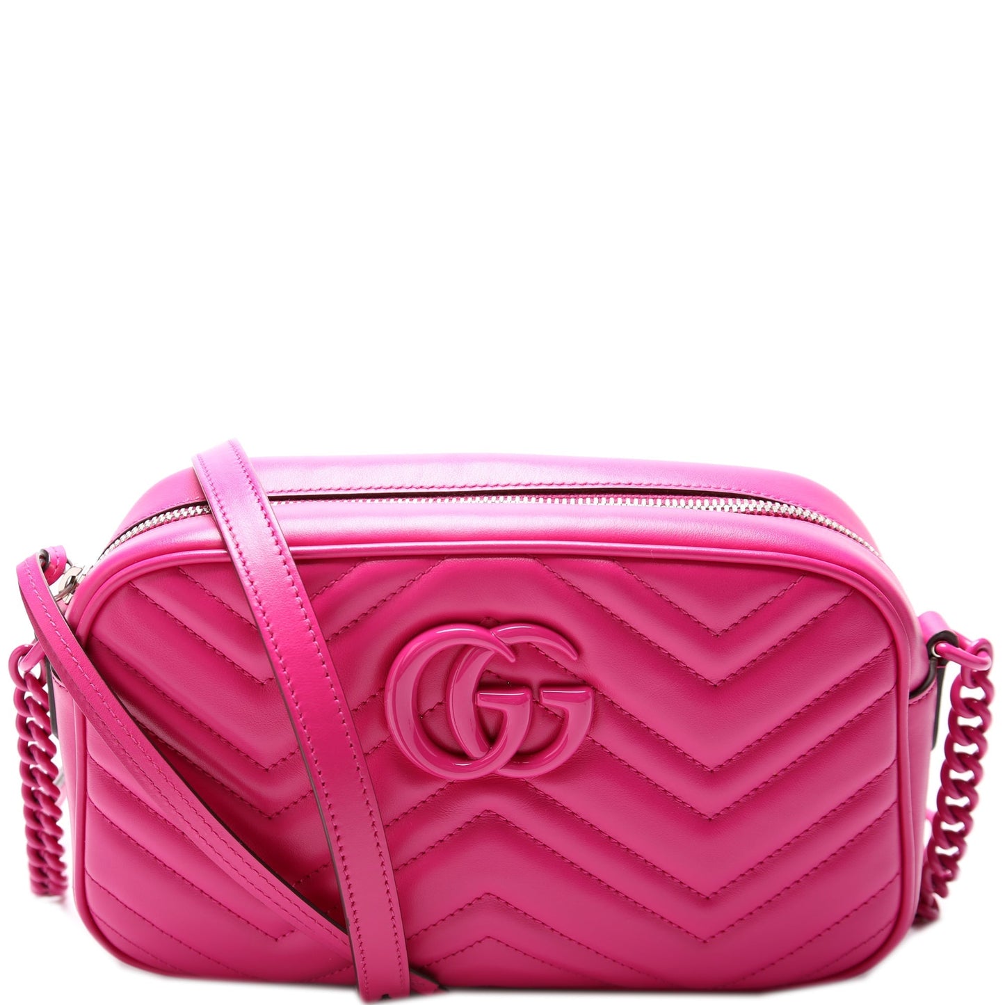 Gucci 447632 Marmont Monchrome Small Leather Camera Bag
