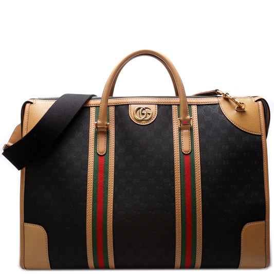 Gucci Leather Canvas Shoulder Bag