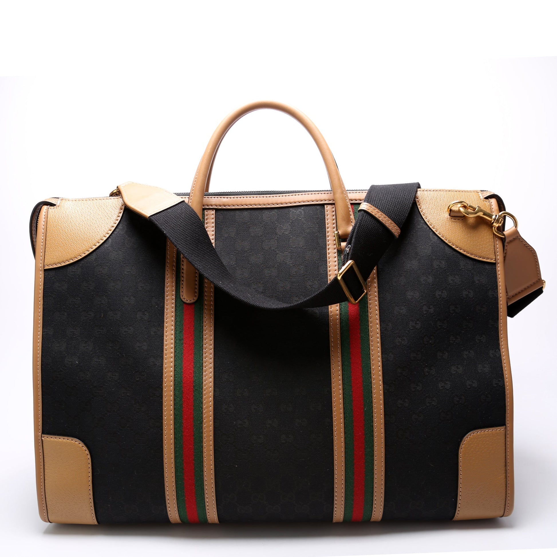 Gucci Leather Canvas Shoulder Bag
