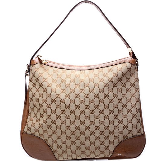 Gucci Leather Canvas Shoulder Bag