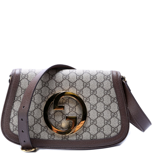 Gucci Leather Canvas Shoulder Bag