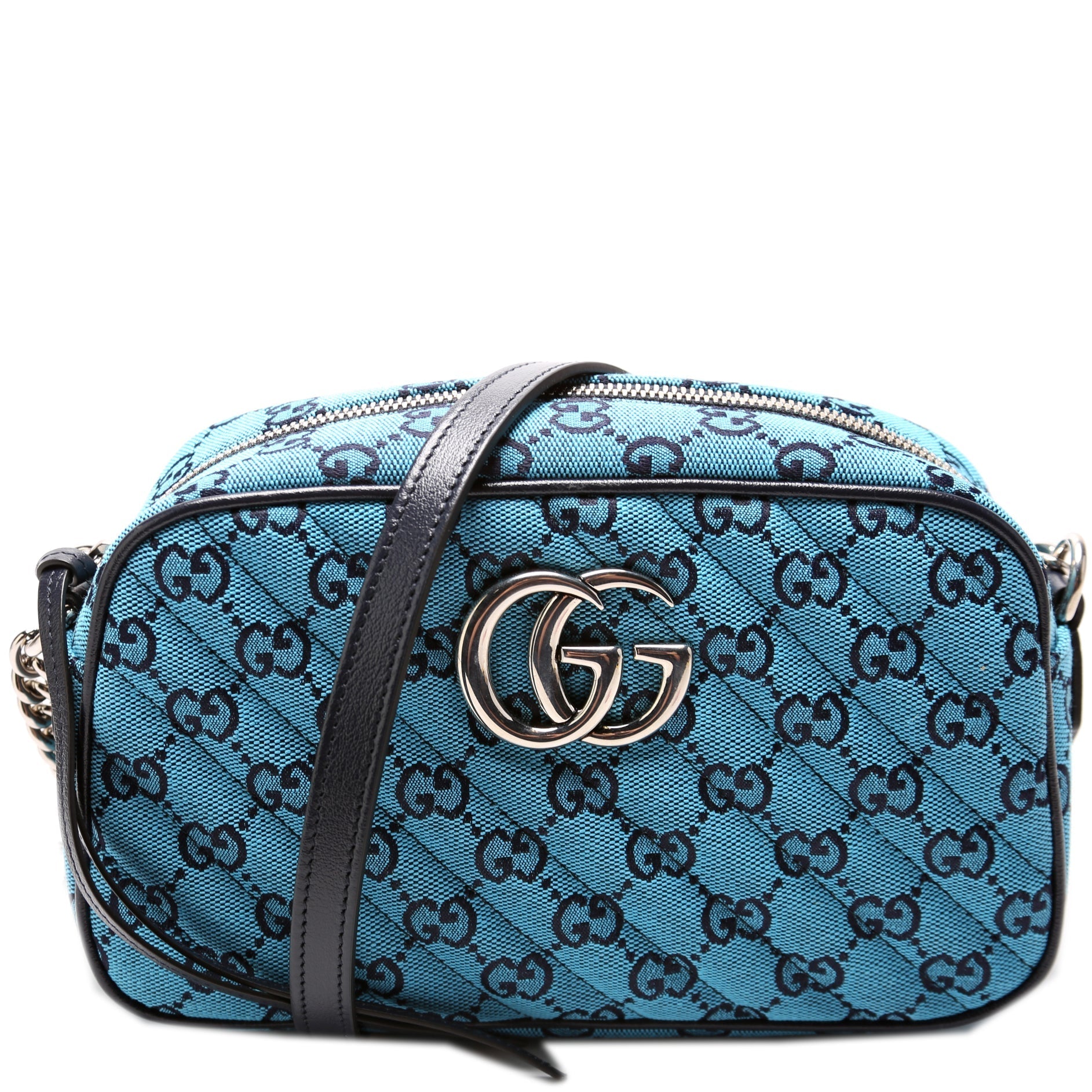 Gucci 447632 Marmont Small Multicolor Canvas Camera Bag