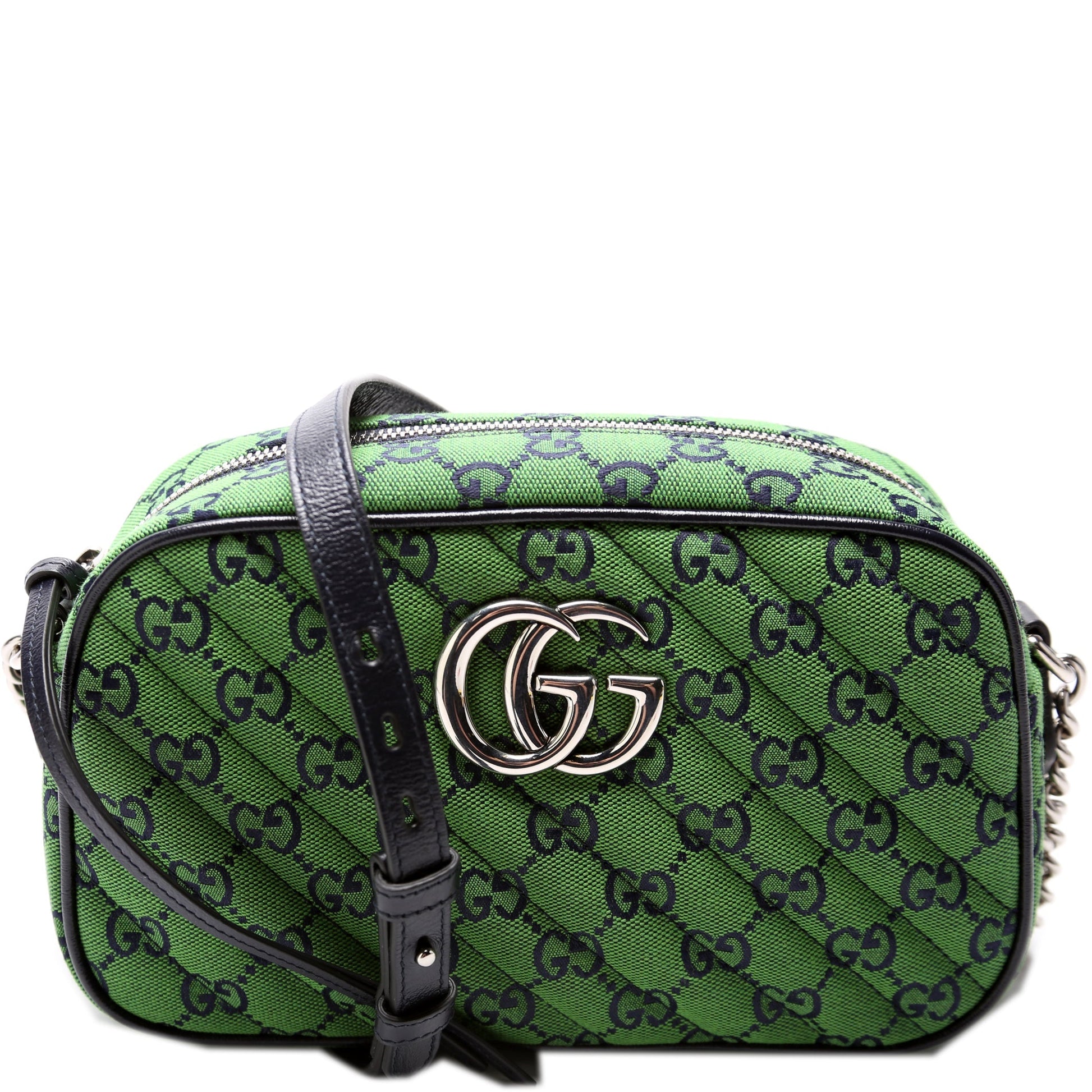 Gucci 447632 Marmont Small Multicolor Canvas Camera Bag