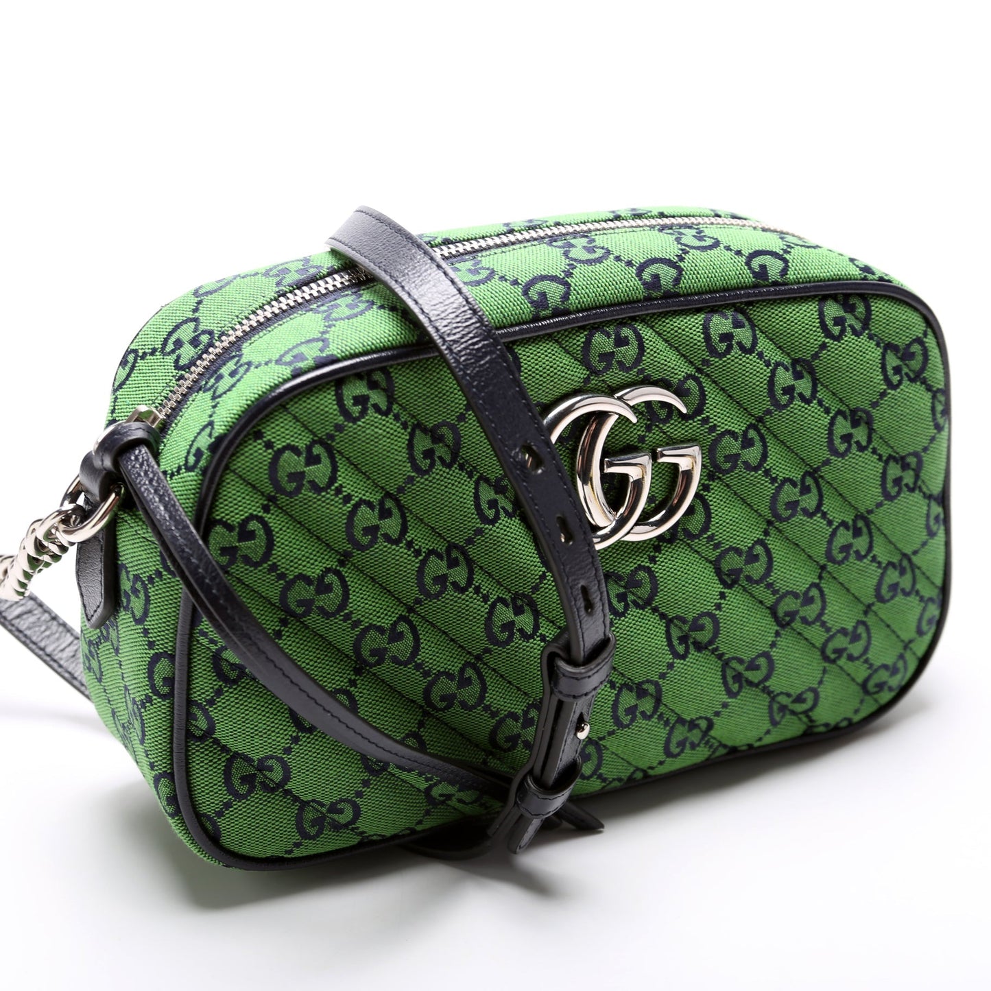 Gucci 447632 Marmont Small Multicolor Canvas Camera Bag