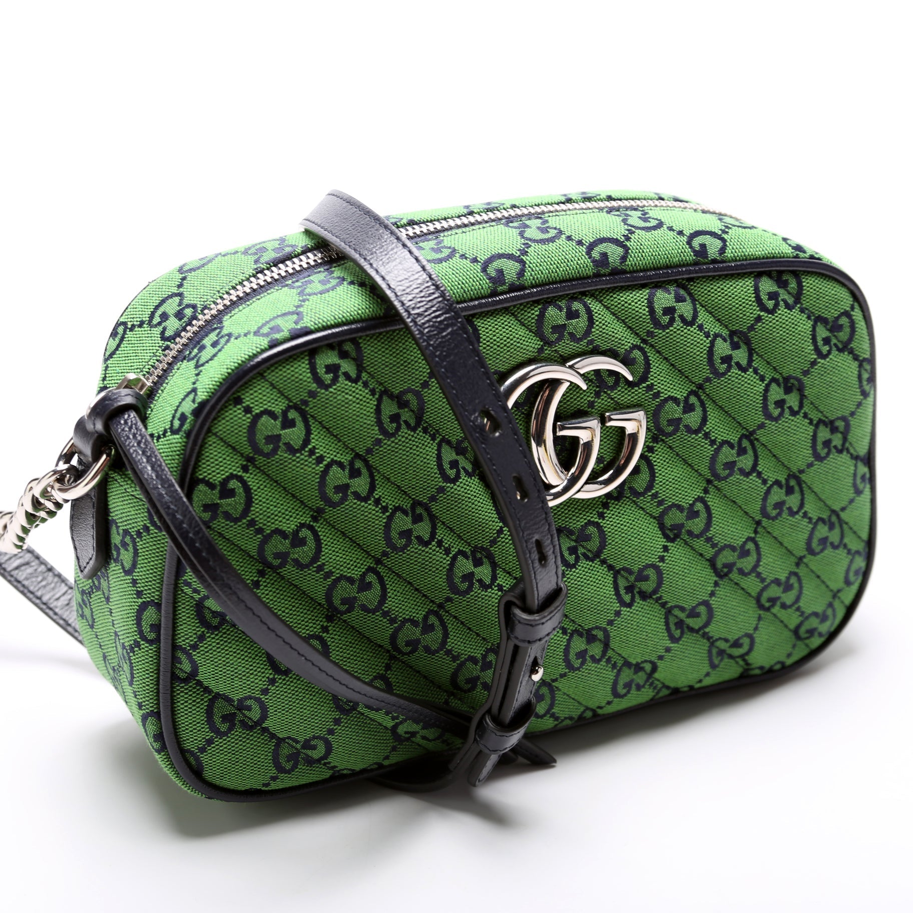 Gucci 447632 Marmont Small Multicolor Canvas Camera Bag