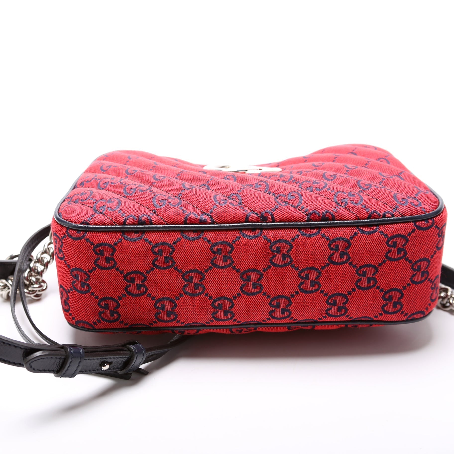 Gucci 447632 Marmont Small Multicolor Canvas Camera Bag