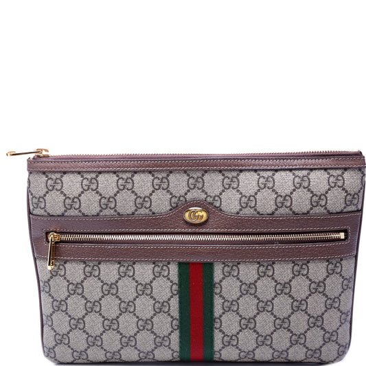 Gucci Leather Canvas Shoulder Bag