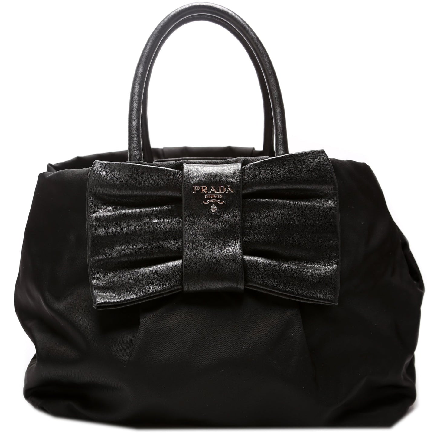 Prada Fiocco Bow Nylon Satchel Bag