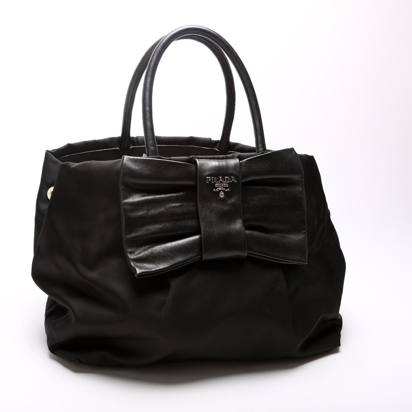 Prada Fiocco Bow Nylon Satchel Bag