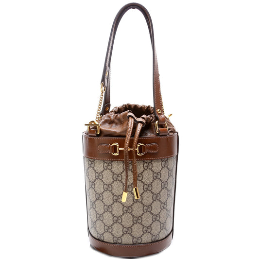 Gucci Leather Canvas Shoulder Bag