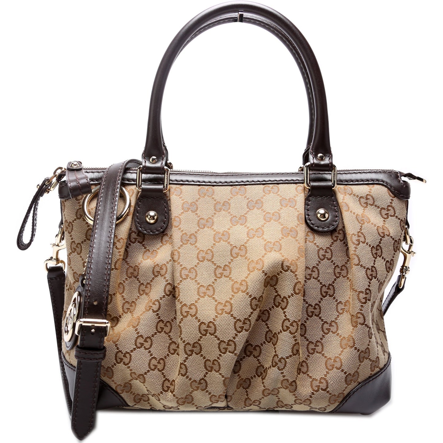 Gucci 247902 GG Canvas Sukey Satchel Bag