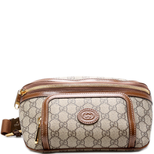 Gucci Leather Canvas Shoulder Bag