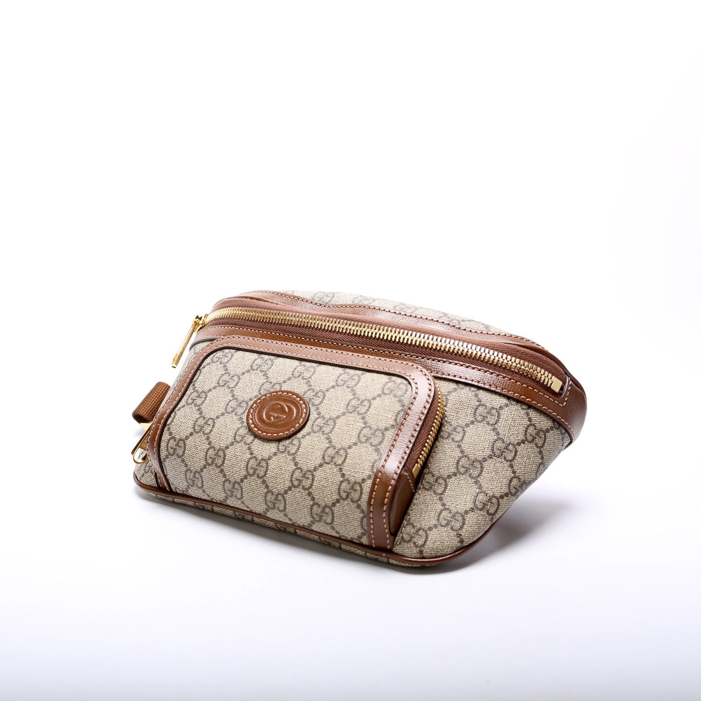 Gucci Leather Canvas Shoulder Bag