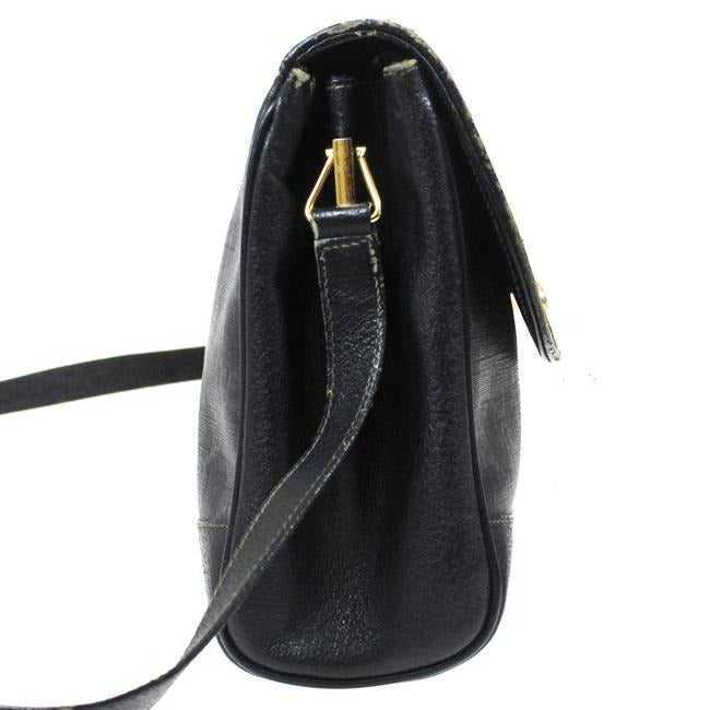 Gucci Envelope Leather Canvas Shoulder Bag