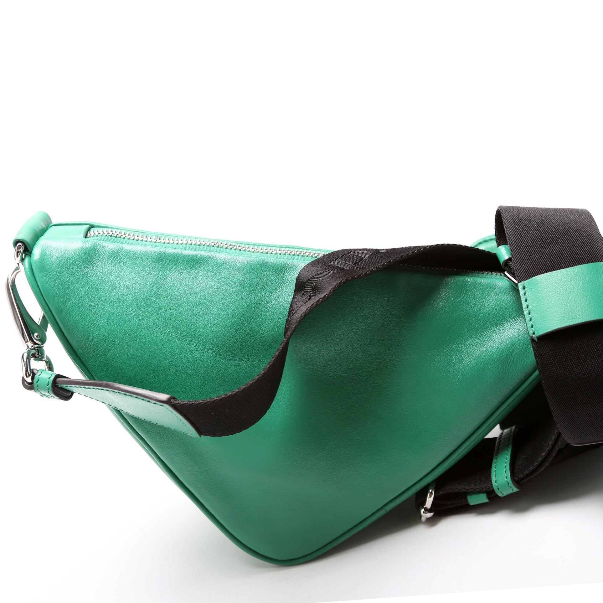 Prada Triangle Logo Leather Shoulder Bag