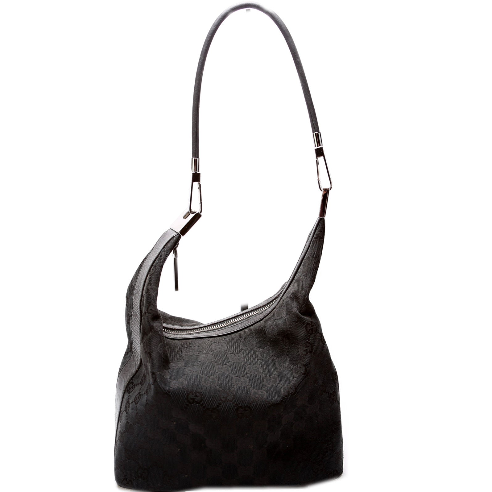 Gucci 001-3814 GG Canvas Clasp Hobo Bag