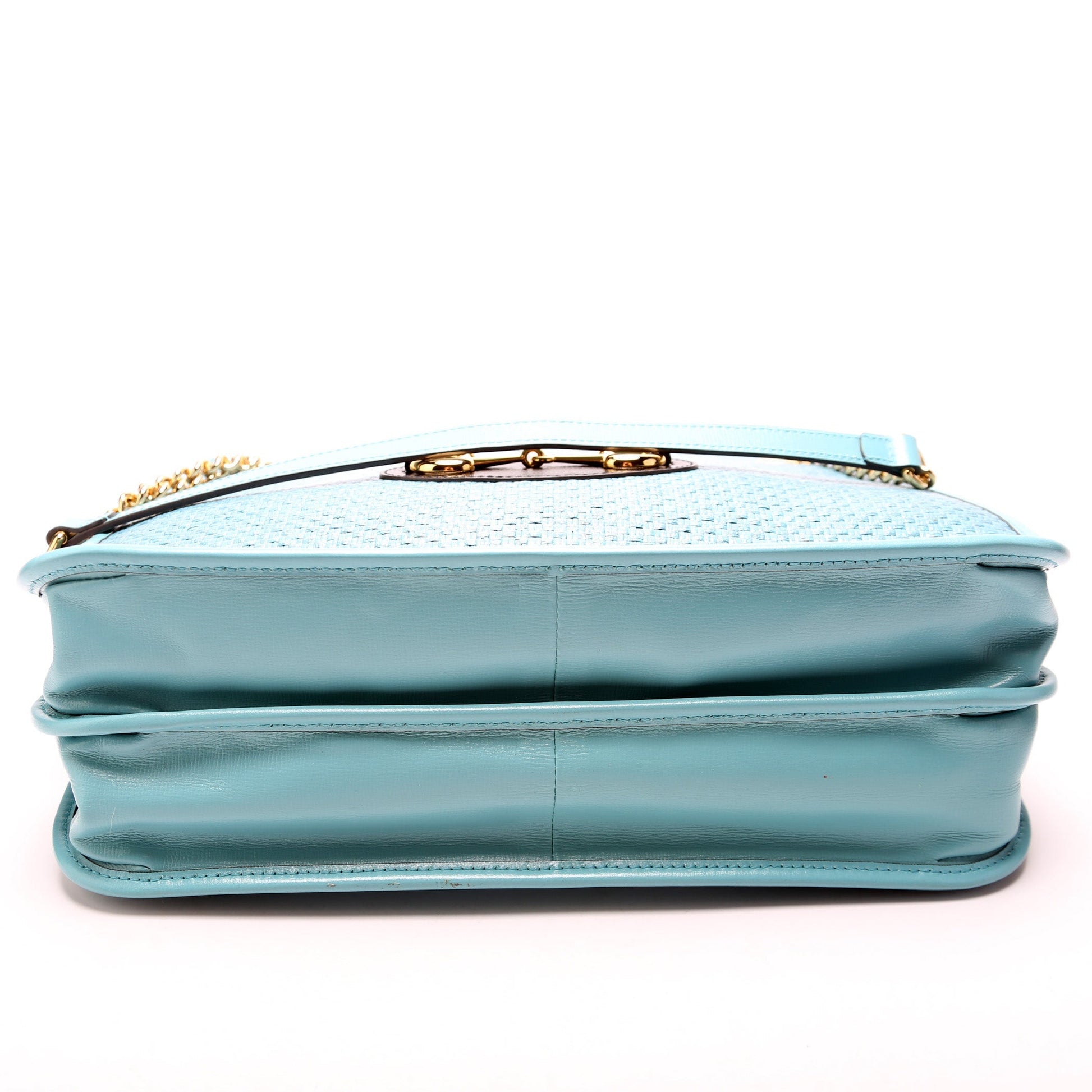 Gucci Horsebit Raffia Chain Tote 6211 Bag