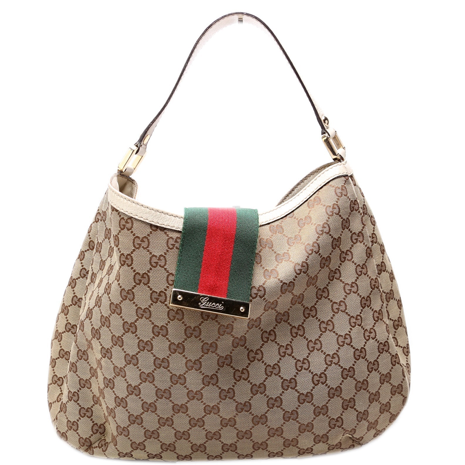 Gucci 233604 GG Canvas New Ladies Web Large Hobo Bag