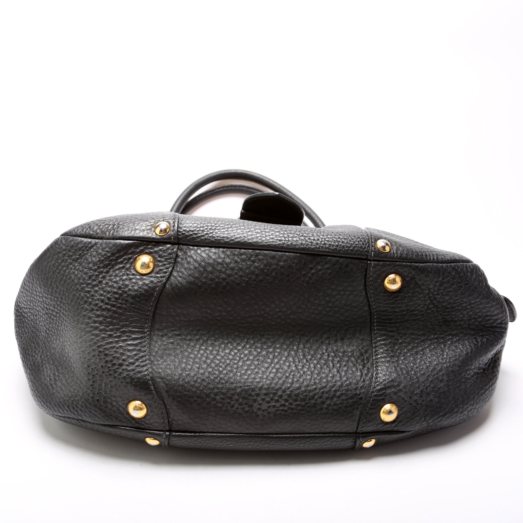 Prada Vitello Daino Buckle Tote Bag