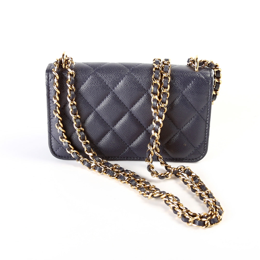 Chanel Pocket Twins Clutch On Chain Small Caviar Bag