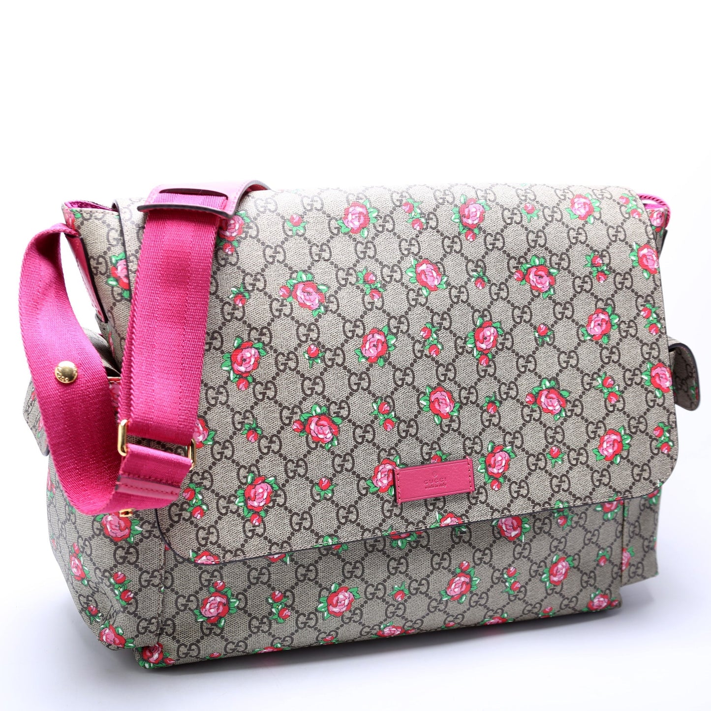 Gucci 211131 GG Plus Rose Bud Diaper Bag
