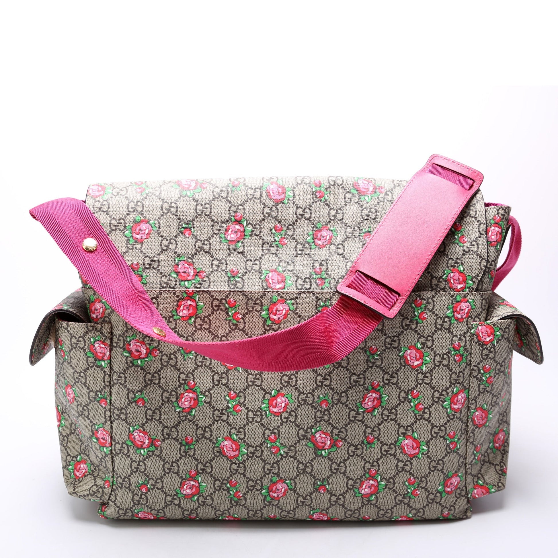 Gucci 211131 GG Plus Rose Bud Diaper Bag