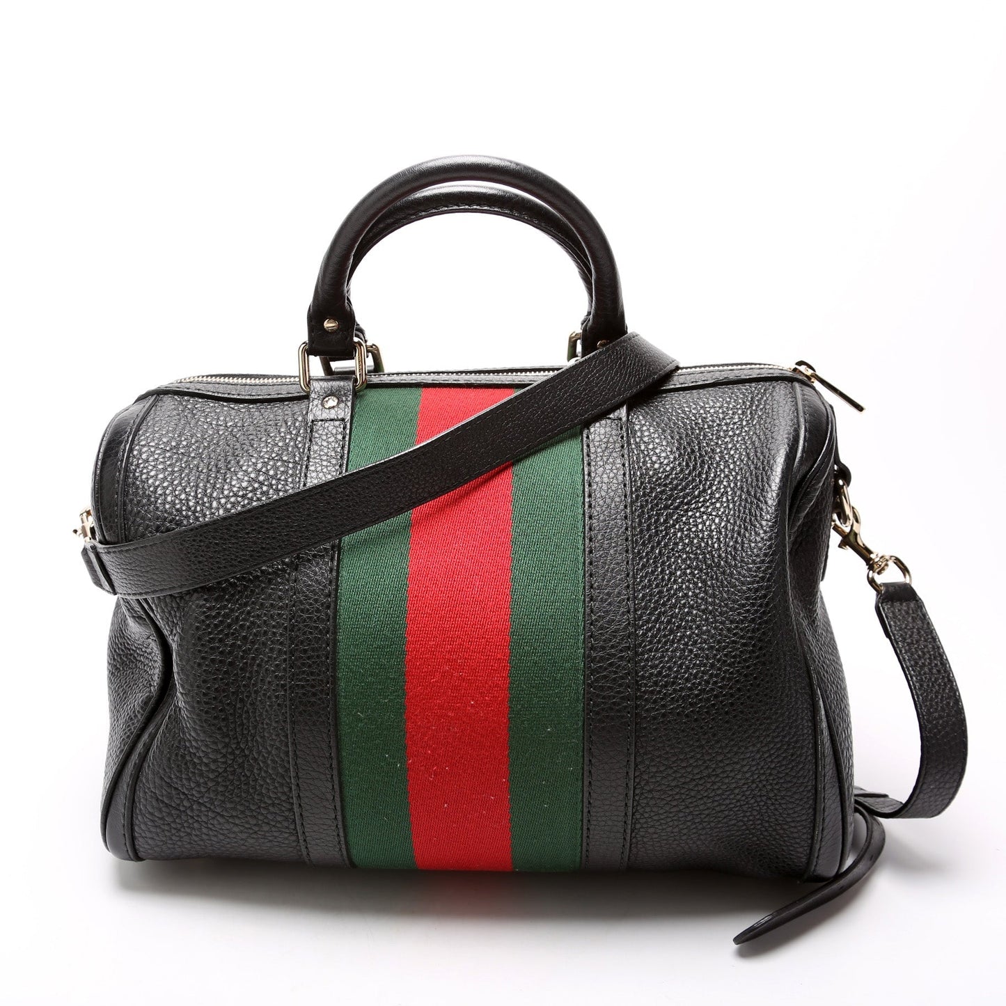 Gucci 247205 Boston Web Leather Bag