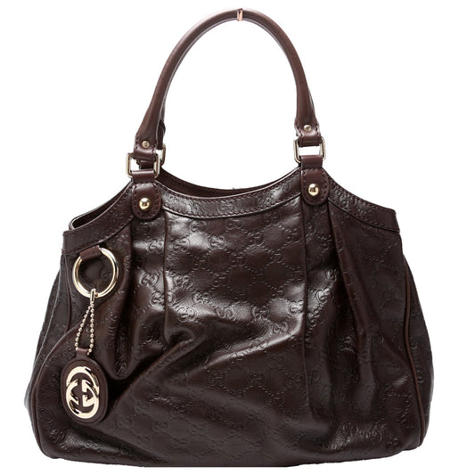 Gucci 211944 Sukey GG Leather Medium Bag