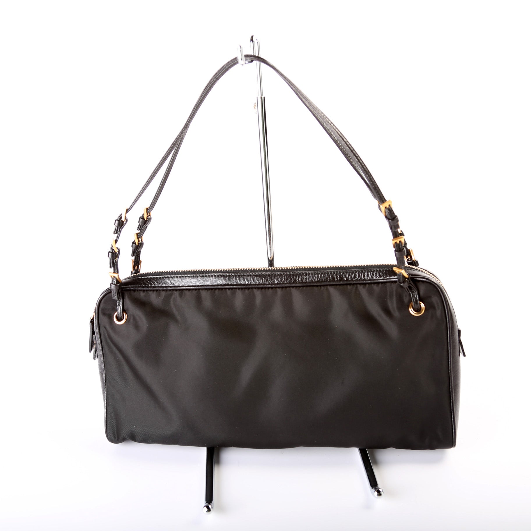 Prada Tessuto Nylon Zipper Satchel Bag