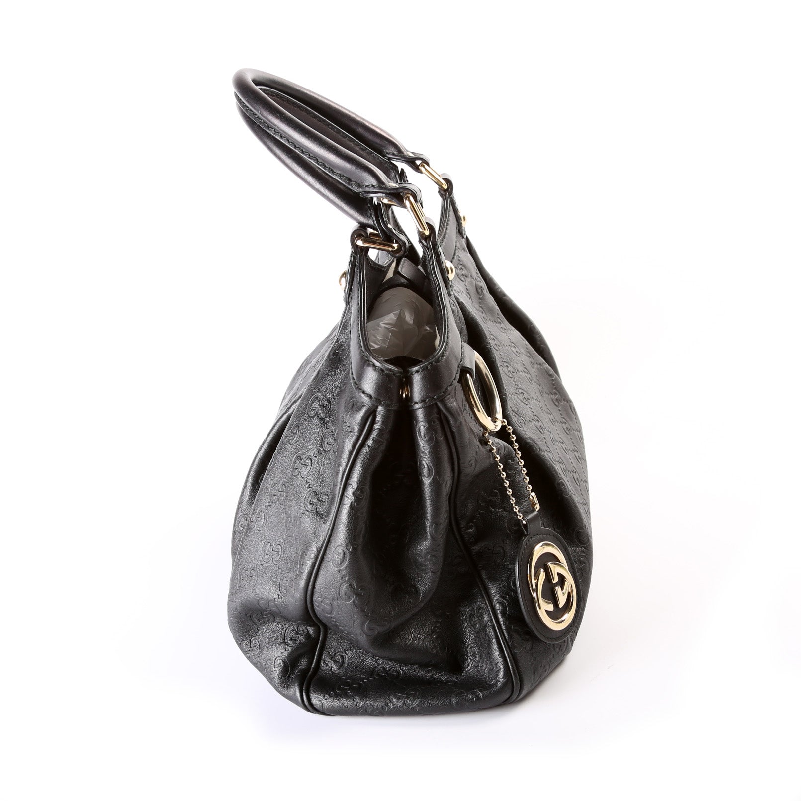 Gucci 211944 Sukey GG Leather Medium Bag