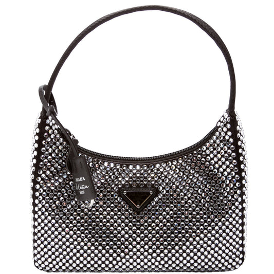 Prada Satin Crystal Re-Edition 2000 Mini 1BC515 Bag