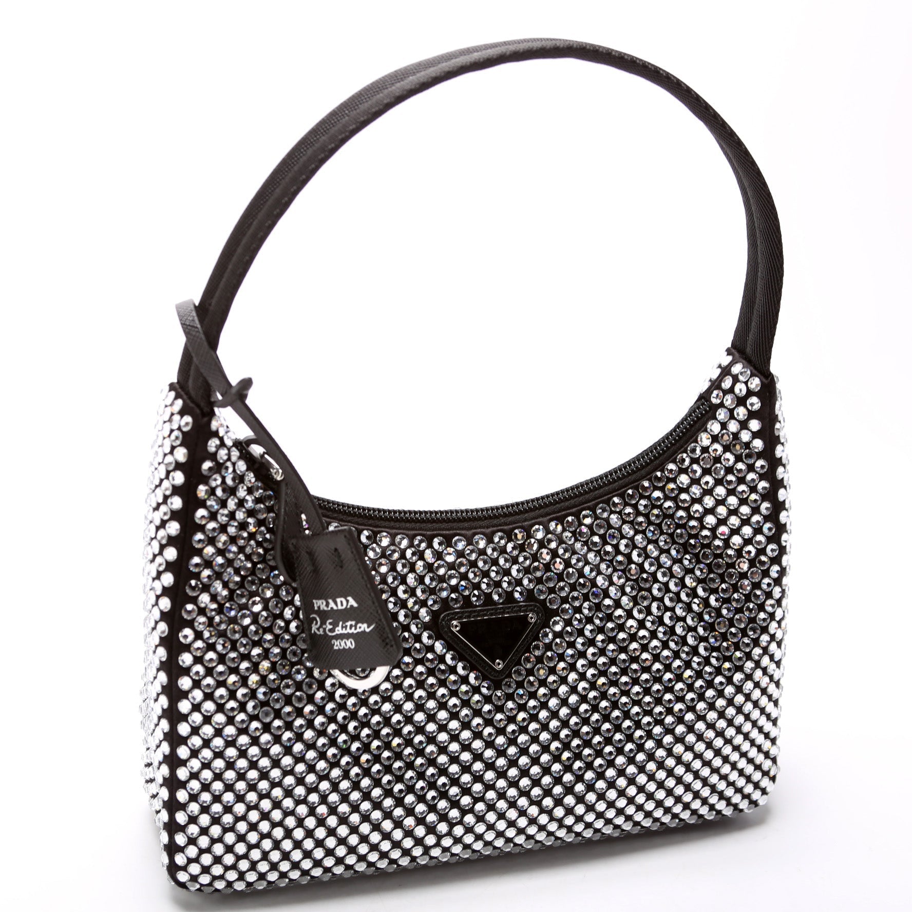 Prada Satin Crystal Re-Edition 2000 Mini 1BC515 Bag