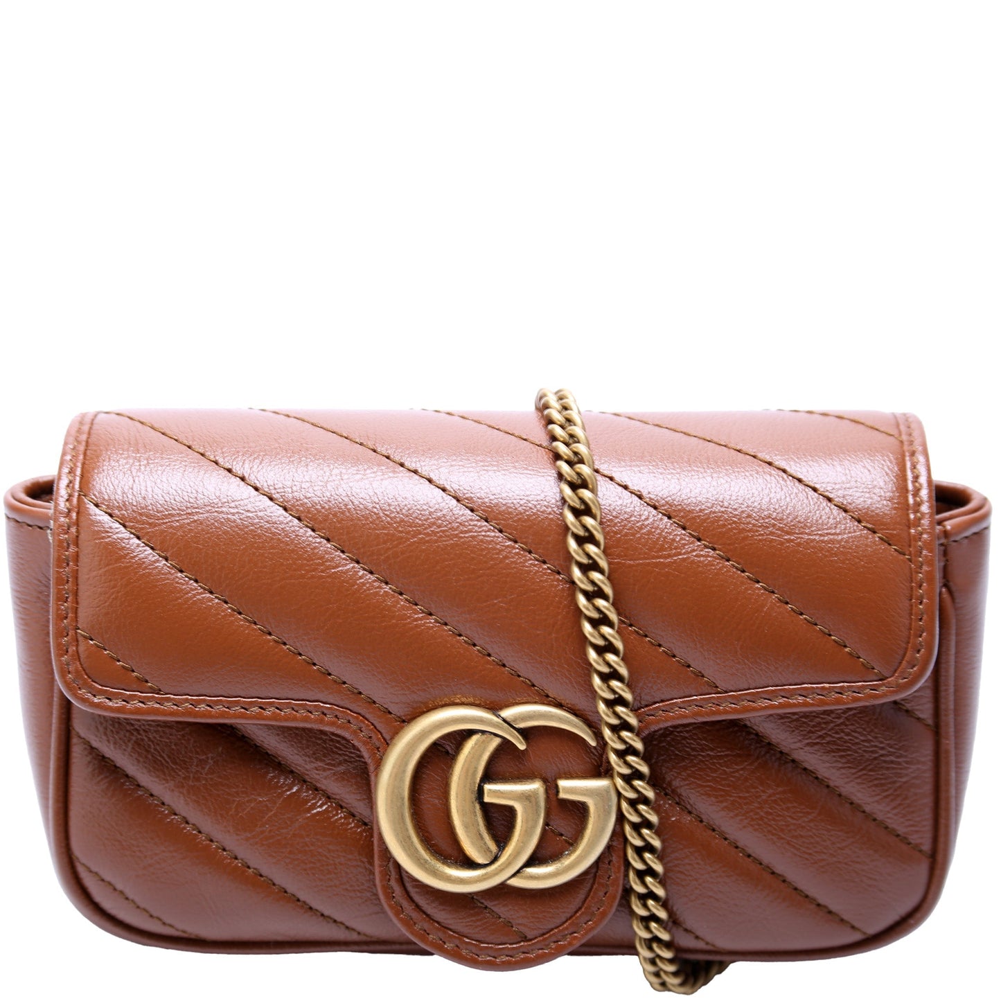 Gucci 476433 Marmont Leather Super Mini Flap Bag