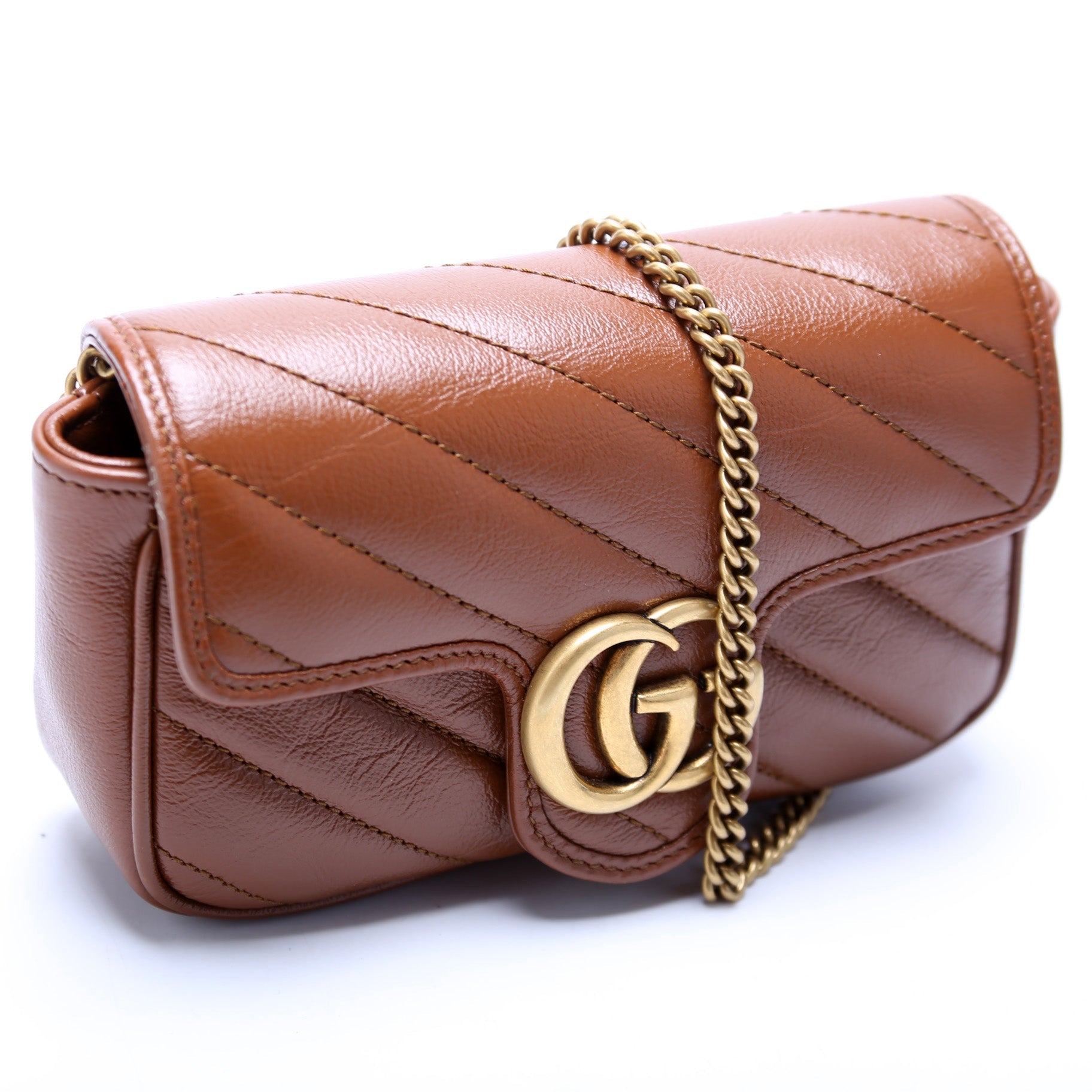 Gucci 476433 Marmont Leather Super Mini Flap Bag