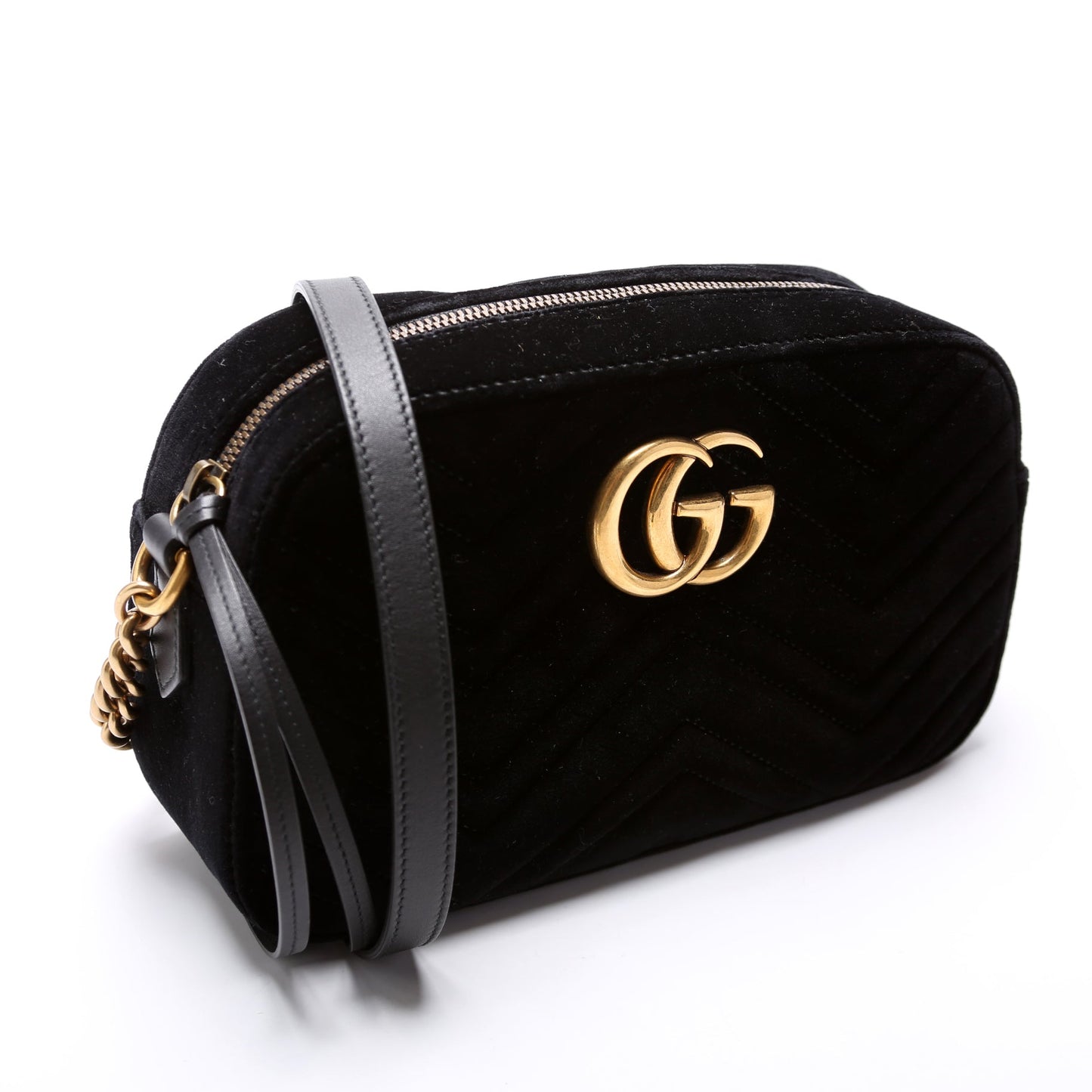 Gucci 447632 Marmont Small Velvet Camera Bag