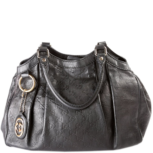 Gucci 211944 Sukey GG Leather Medium Bag