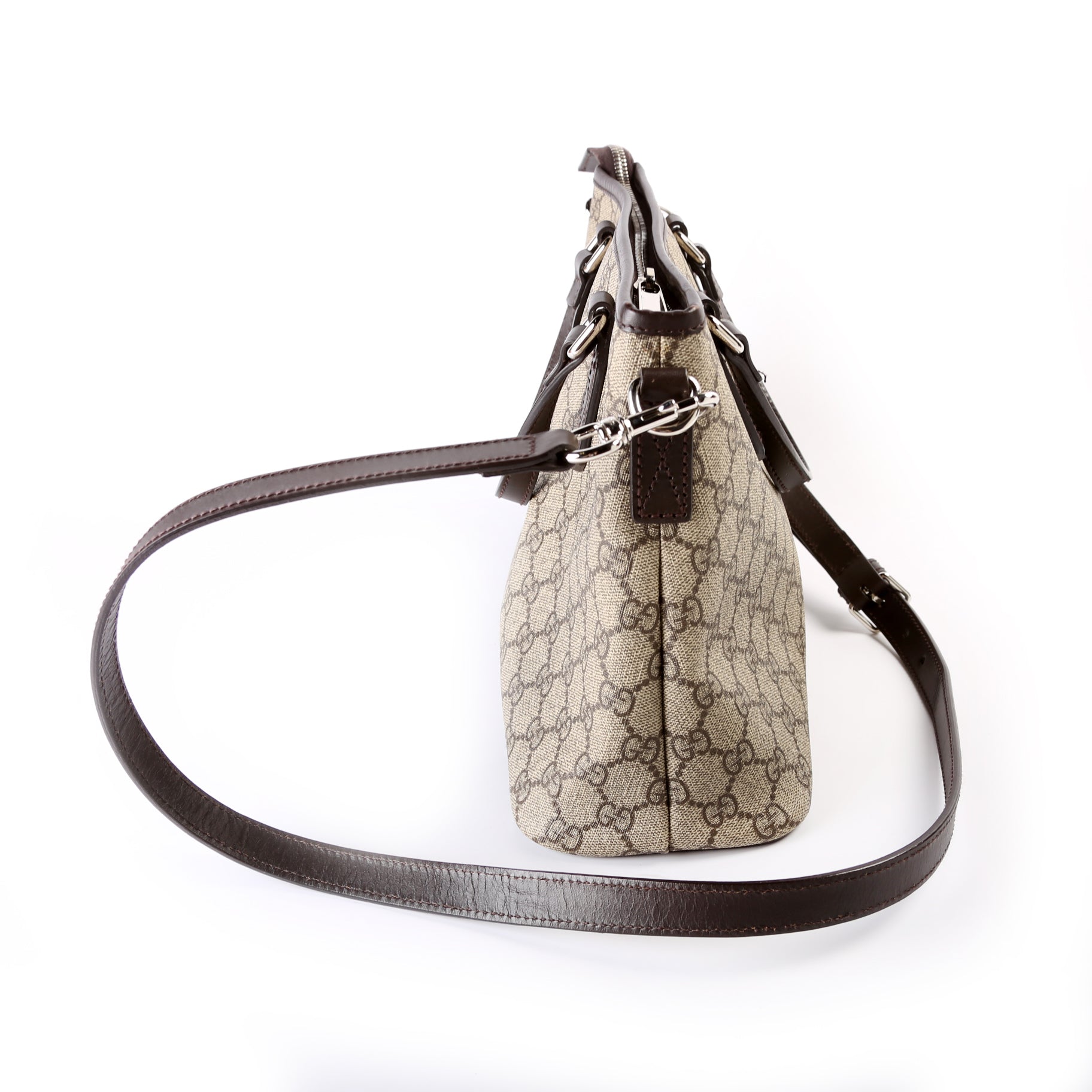 Gucci 429019 GG Supreme Zip Tote Small Bag