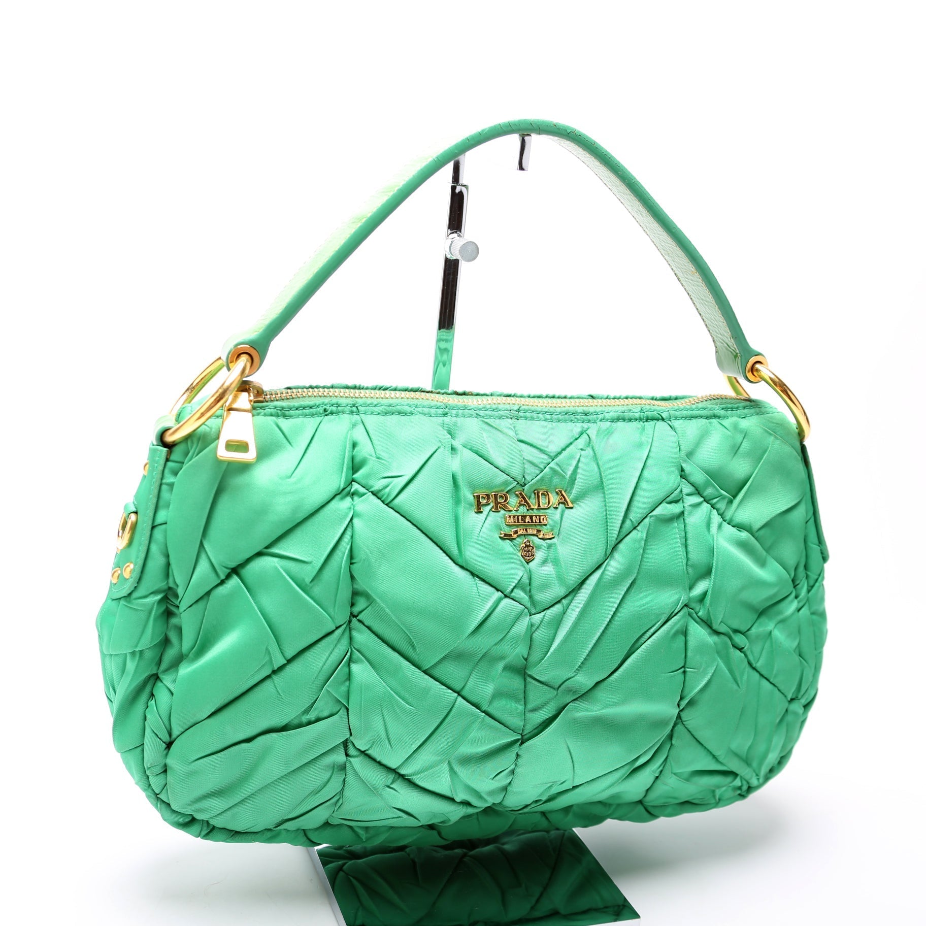 Prada Tessuto Nylon Chevron Quilted Shoulder Bag