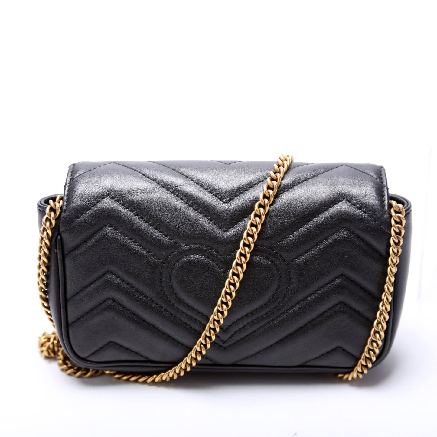Gucci 476433 Marmont Leather Super Mini Flap Bag