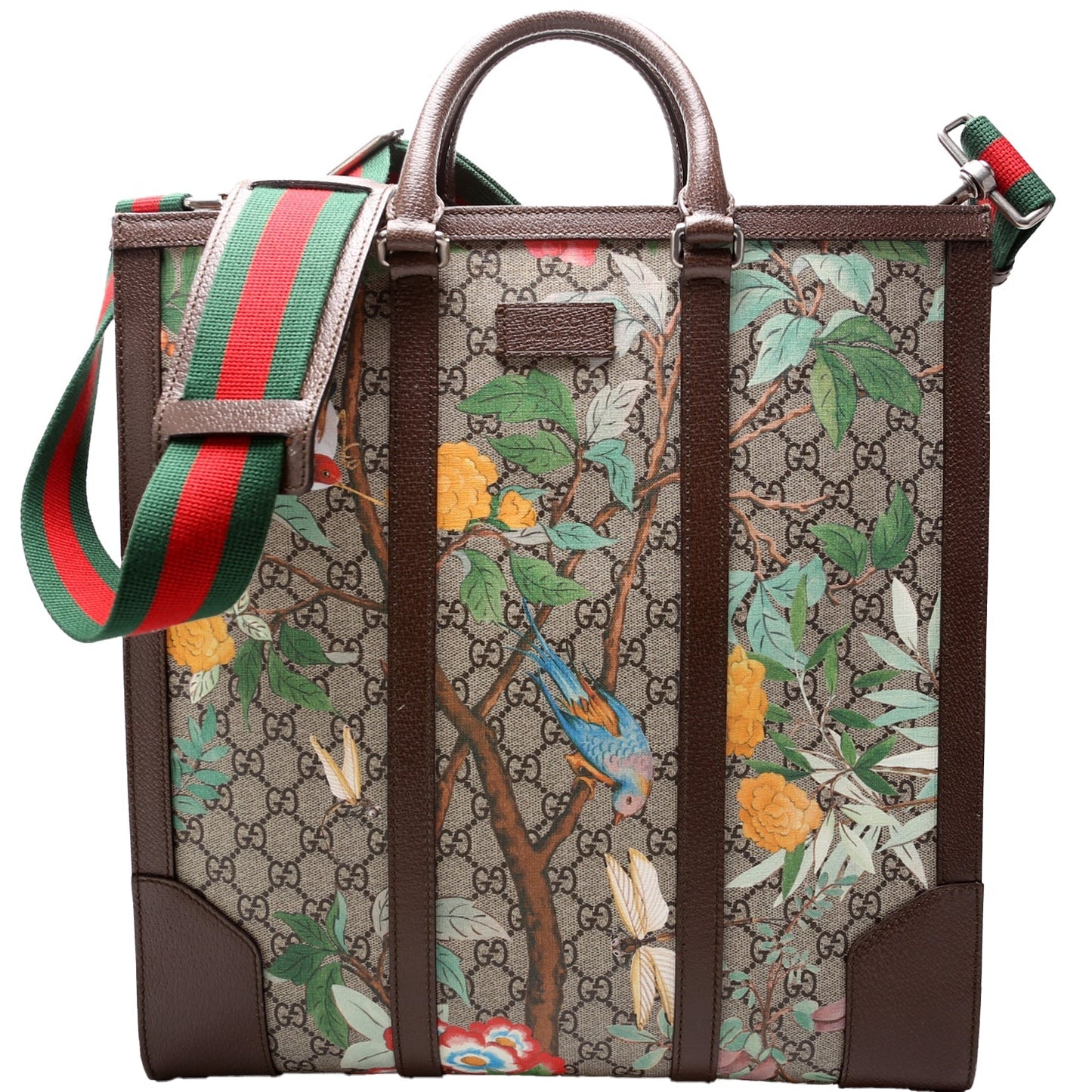 Gucci 406387 GG Supreme Tian Vertical Tote Bag