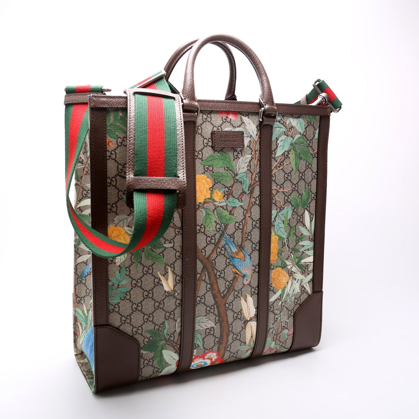 Gucci 406387 GG Supreme Tian Vertical Tote Bag