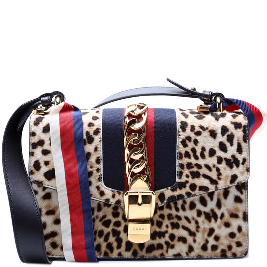 Gucci Sylvie Shoulder Small Calfhair 421882 Bag