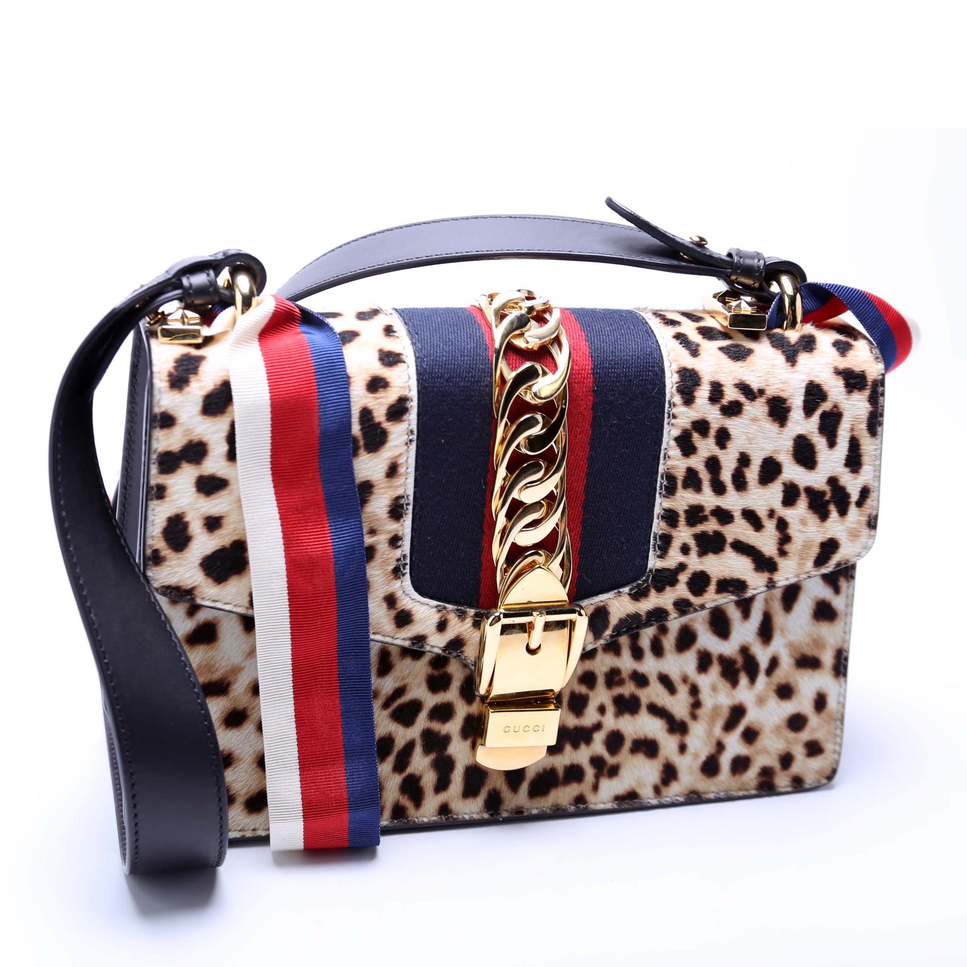 Gucci Sylvie Shoulder Small Calfhair 421882 Bag